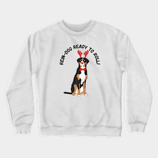 Rein-dog Ready to Roll! Christmas dog Crewneck Sweatshirt